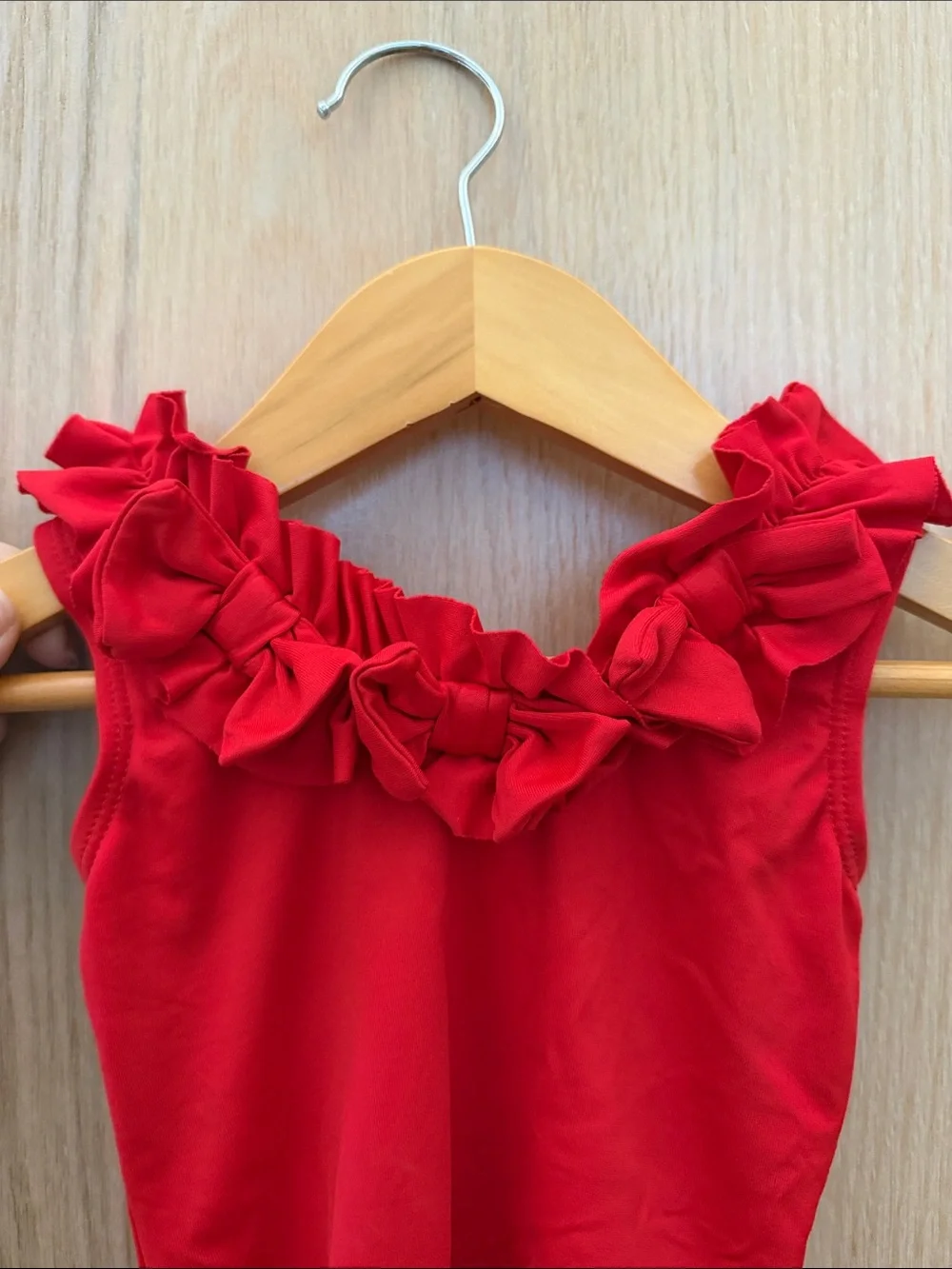 Janie and Jack Red Ruffle-Trim One-Piece Swimsuit